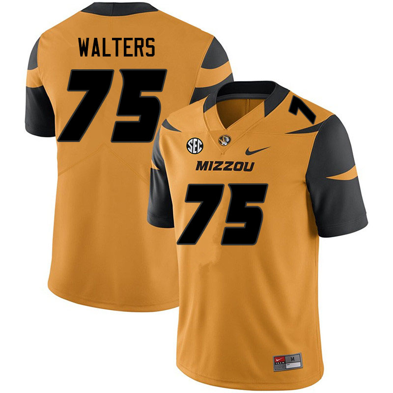 Men #75 Mitchell Walters Missouri Tigers College Football Jerseys Sale-Yellow